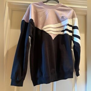 Adidas Black & Purple Crewneck